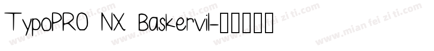 TypoPRO NX Baskervil字体转换